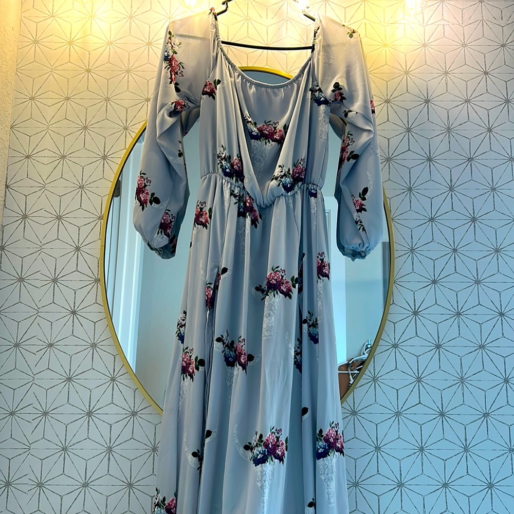 Peach love long romper size medium